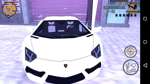 Lamborghini Aventador For GTA 3 Mobile