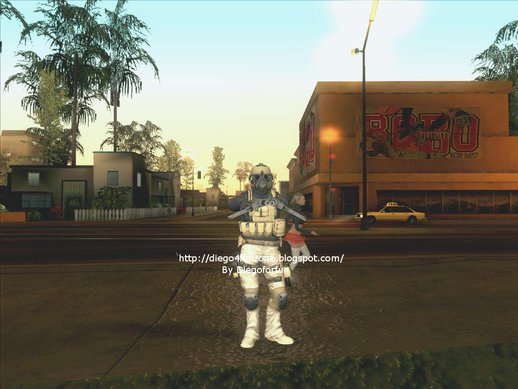 GTA San Andreas Raiden From Metal Gear Rising for Android Mod 