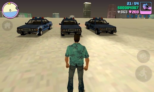 Blue Colour Cop Car Mod For Android