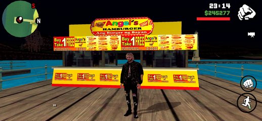 Food Stalls Retexture Mod includes ANGELS BURGER, MASTER SIOMAI and TURKS for Mobile