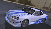 Nissan Skyline GTR R34 V-Spec (SA lights) (FnF kit) for mobile