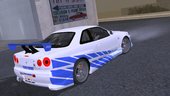 Nissan Skyline GTR R34 V-Spec (SA lights) (FnF kit) for mobile