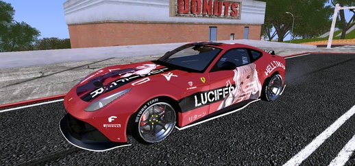 Lucifer [Helltaker] Livery for Ferrari F12 Berlinetta Liberty Walk [Return Team] for Mobile