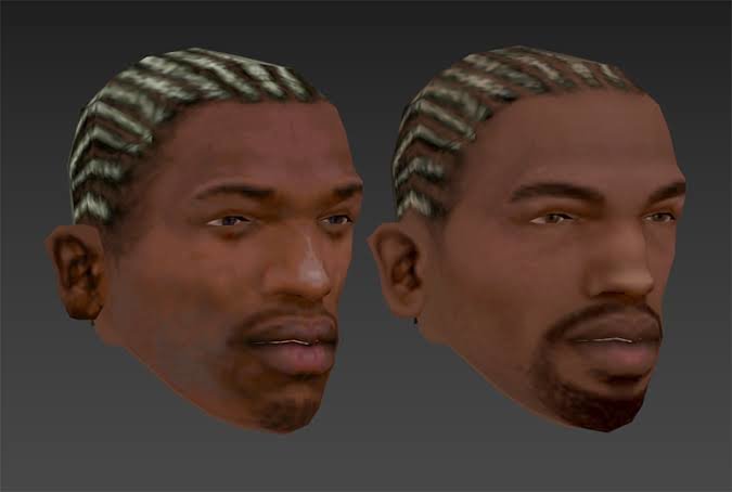 GTA San Andreas LPP Retextured CJ Hairstyles for Mobile Mod 