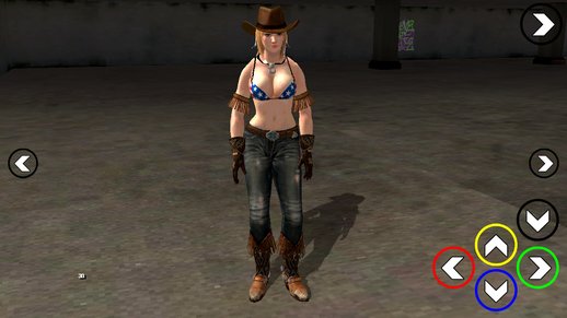 Dead Or ALive 5 Tina Cowgirl with Pants for mobile 