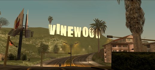 Improved LOD Vinewood Sign for Mobile