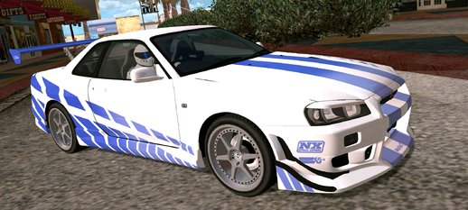 C-West Nissan Skyline GTR R34 (2Fast 2Furious)(SA lights) for mobile