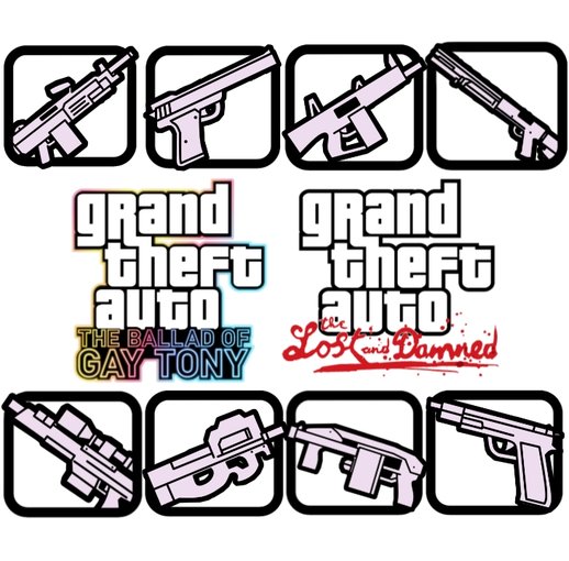 Icons From GTA TLAD and TBOGT in the style of GTA SA For Android