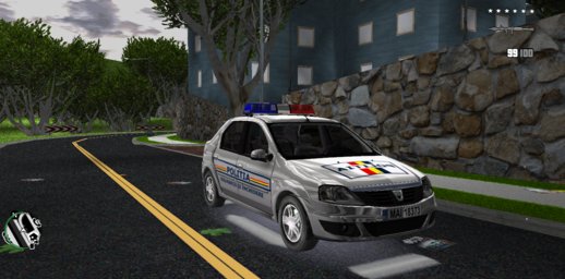 Dacia Logan 2008 Romania Police Car for Mobile