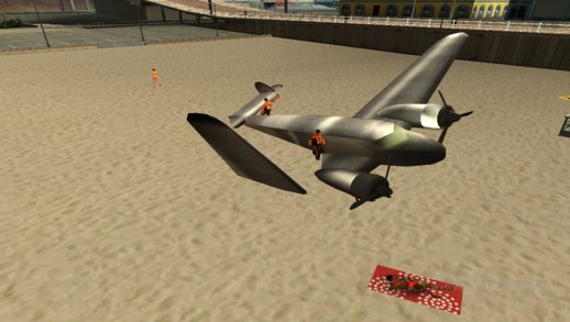 Crashed Plane Statue for Mobile