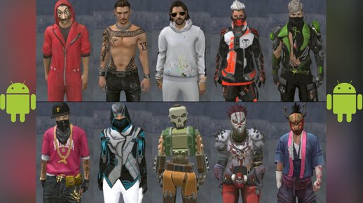 Free Fire Male Skin Pack for Mobile
