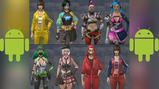 Free Fire Female Skins Pack for Mobile