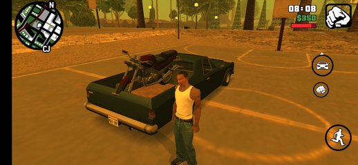 Motorcycle Behind The Car for Mobile