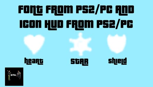PS2/PC Font and HUD PS2/PC for Mobile 