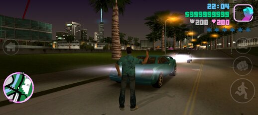 GTA Vice City 2dfx Mod with Neons in Downtown for Android