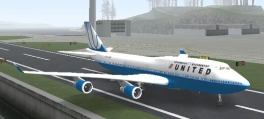 United Blue Tulip Boeing 747 for Android