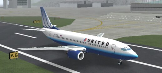 United Blue Tulip Boeing 737-300 for Android